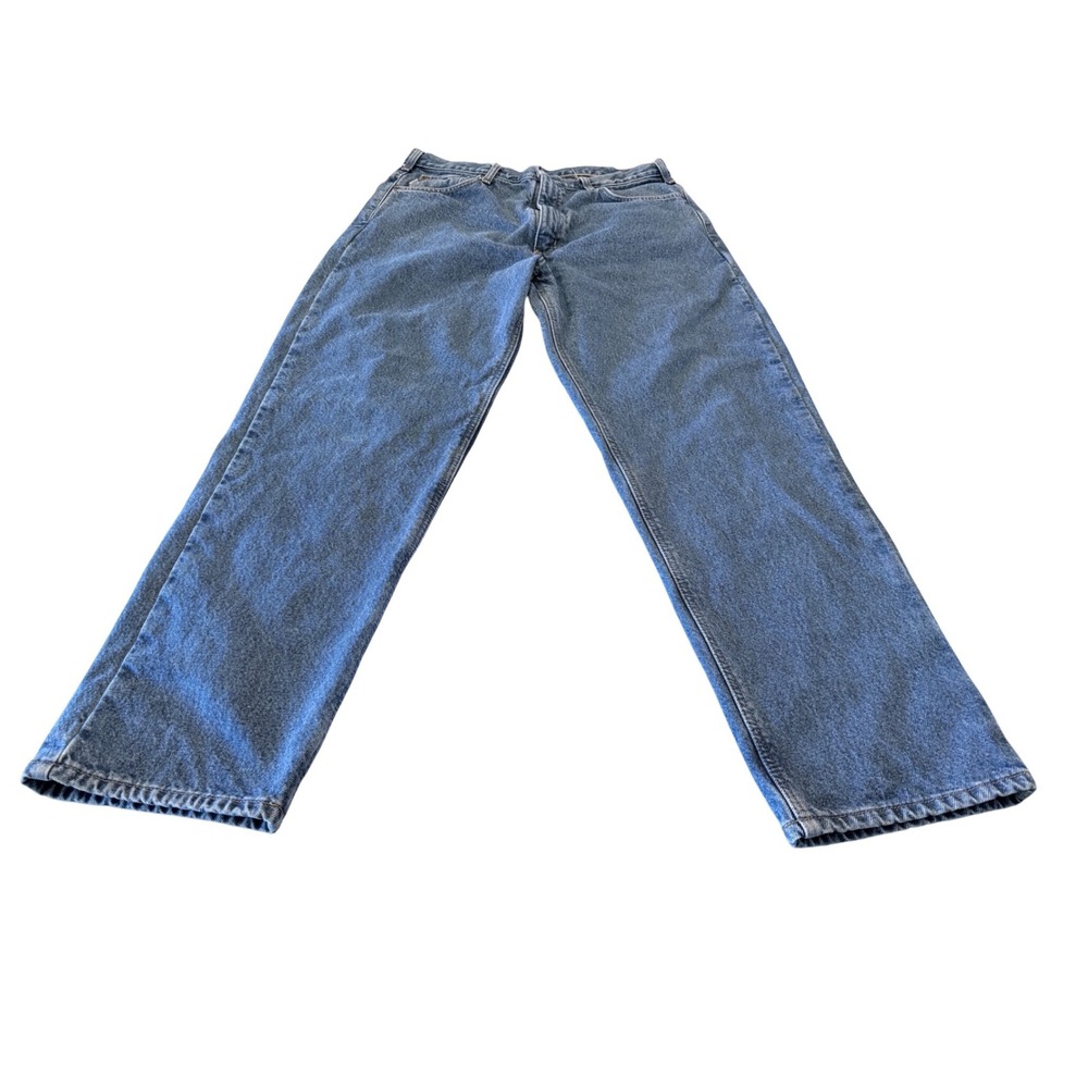 Carhartt B172 DST Flannel Lined‎ Relaxed Fit Jeans Blue Denim Mens 36x31